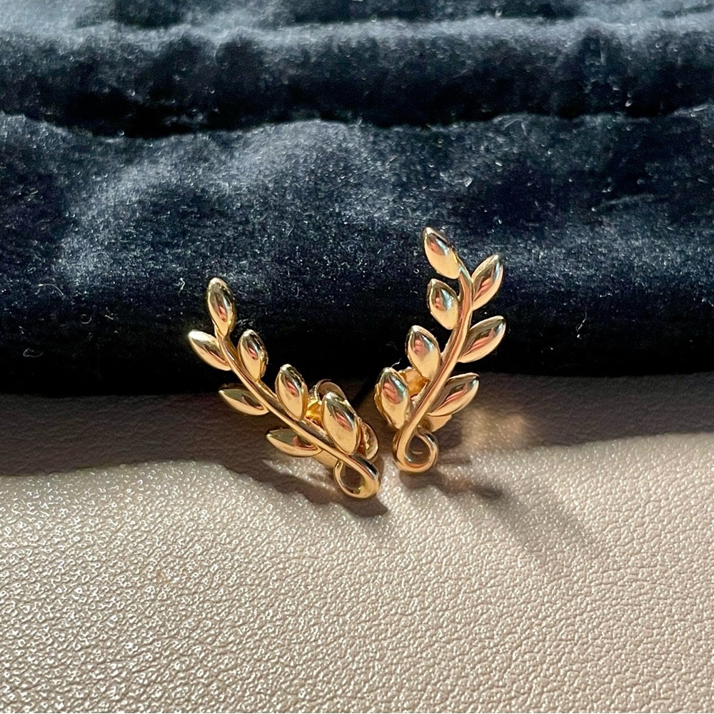Tiffany & Co. Gold Olive Leaf Climber Earrings
